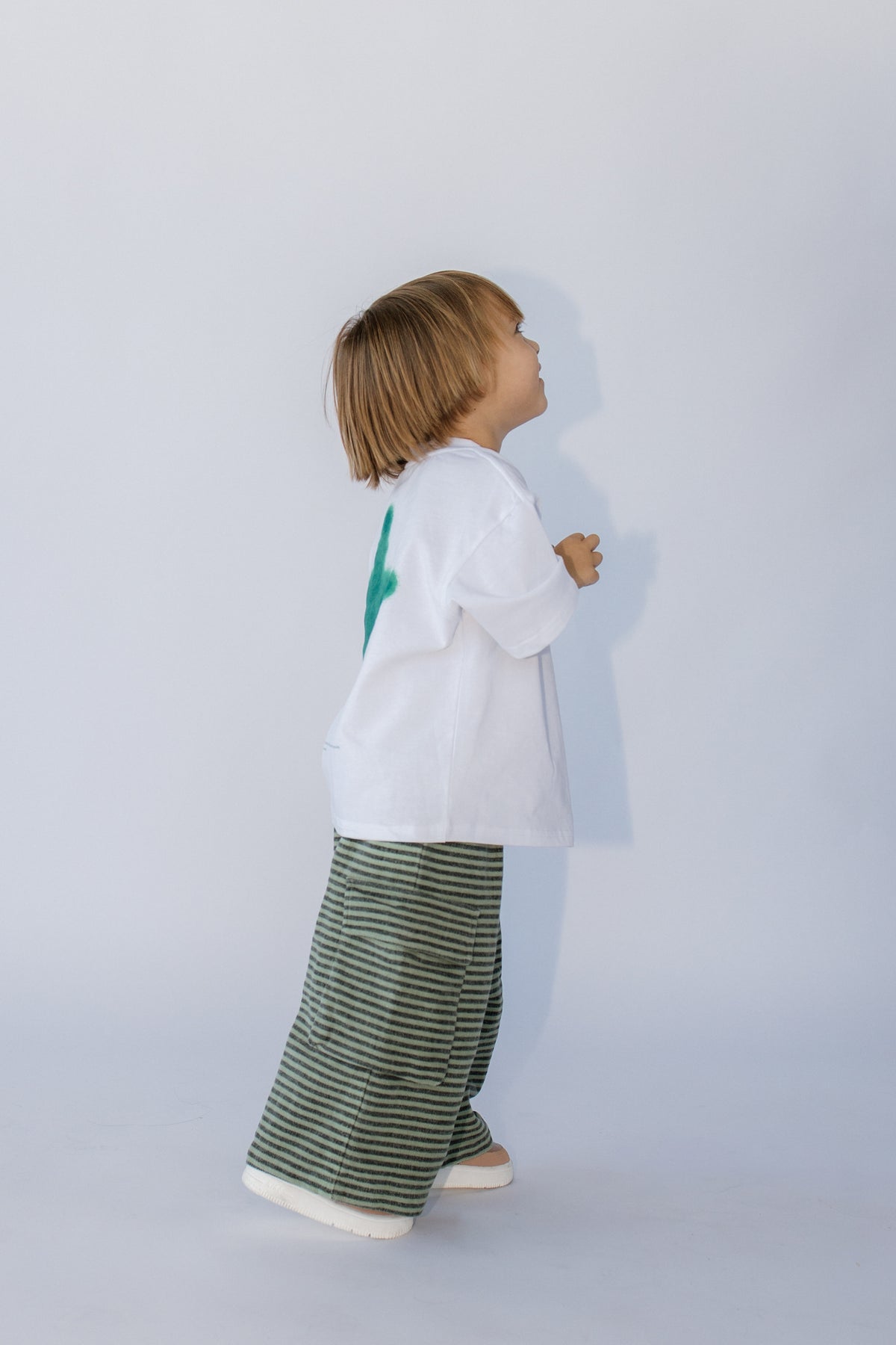 Green Stripe Cargo Pants
