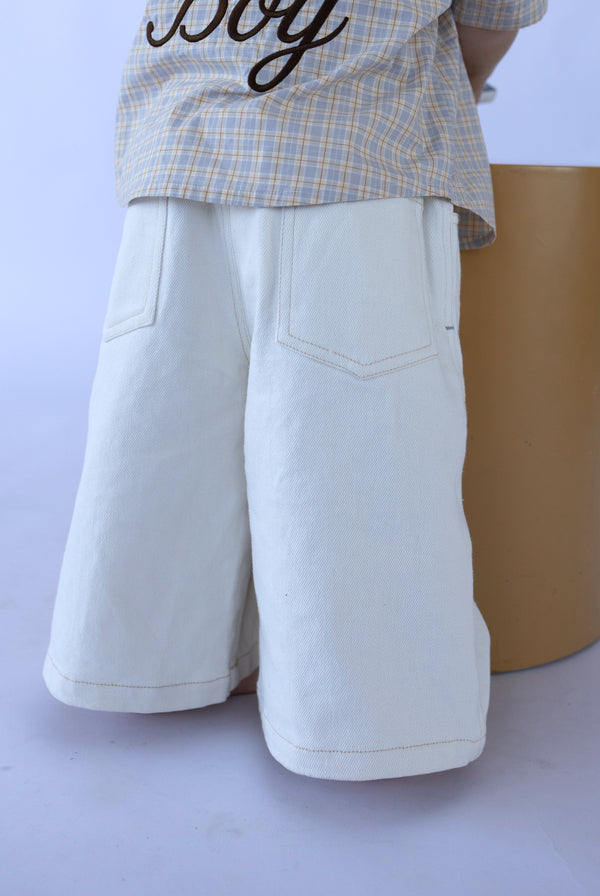 White Denim Pants