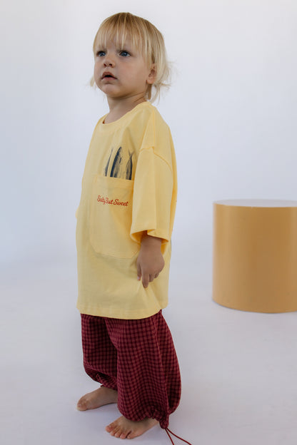 Red Check Balloon Pants