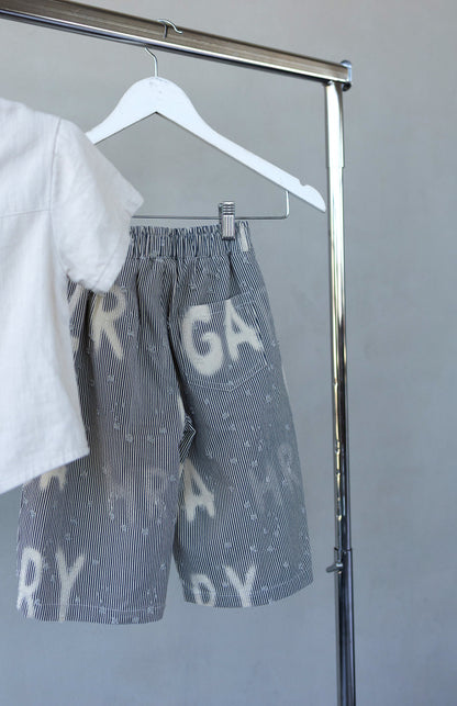 Grey Letters Pants